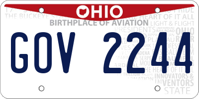 OH license plate GOV2244