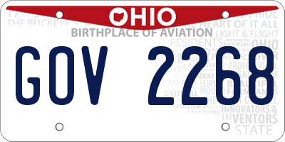 OH license plate GOV2268