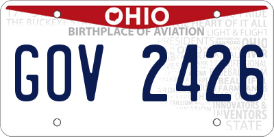 OH license plate GOV2426