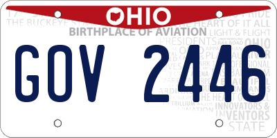 OH license plate GOV2446