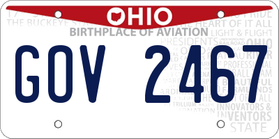 OH license plate GOV2467