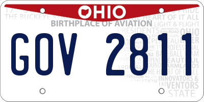 OH license plate GOV2811