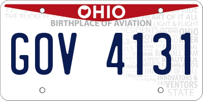 OH license plate GOV4131