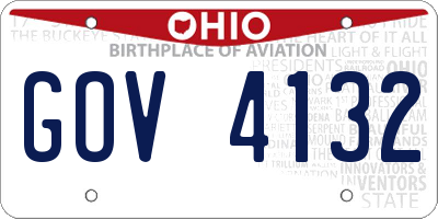 OH license plate GOV4132