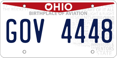 OH license plate GOV4448