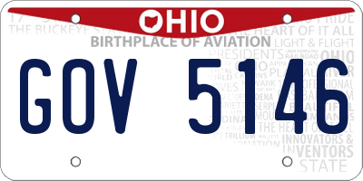 OH license plate GOV5146