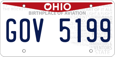 OH license plate GOV5199