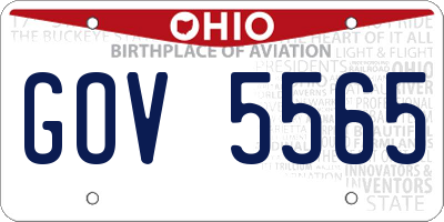 OH license plate GOV5565