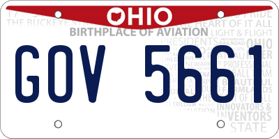 OH license plate GOV5661