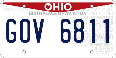 OH license plate GOV6811