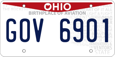 OH license plate GOV6901