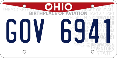 OH license plate GOV6941