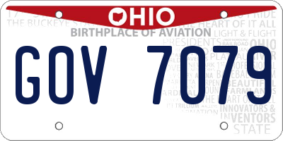 OH license plate GOV7079