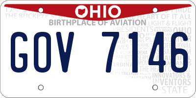 OH license plate GOV7146
