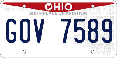 OH license plate GOV7589