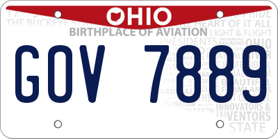 OH license plate GOV7889