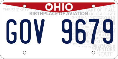 OH license plate GOV9679