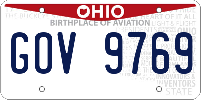 OH license plate GOV9769
