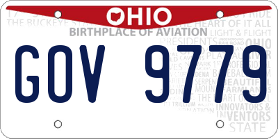 OH license plate GOV9779