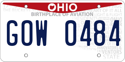 OH license plate GOW0484