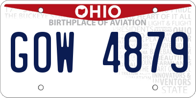 OH license plate GOW4879