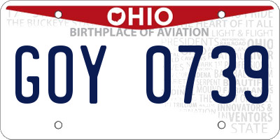 OH license plate GOY0739