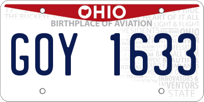 OH license plate GOY1633