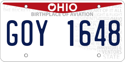 OH license plate GOY1648