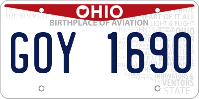 OH license plate GOY1690