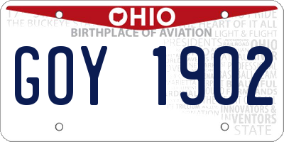 OH license plate GOY1902