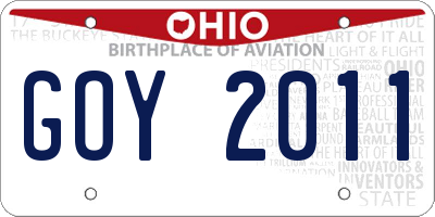 OH license plate GOY2011