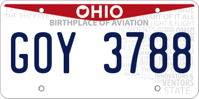 OH license plate GOY3788