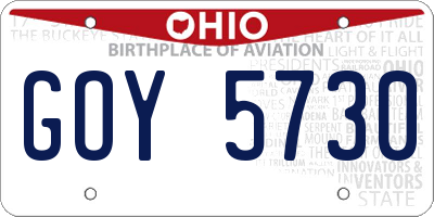 OH license plate GOY5730