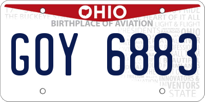 OH license plate GOY6883
