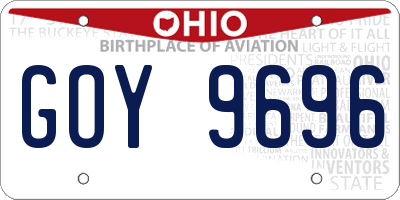OH license plate GOY9696