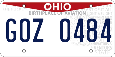OH license plate GOZ0484