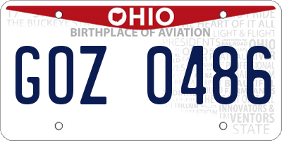OH license plate GOZ0486