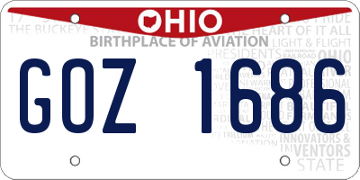 OH license plate GOZ1686