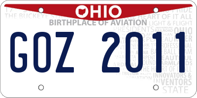 OH license plate GOZ2011
