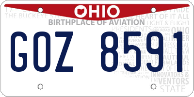 OH license plate GOZ8591
