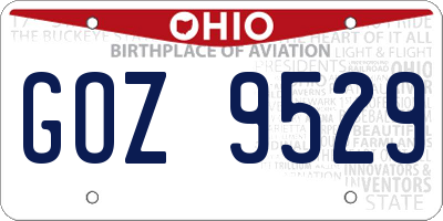 OH license plate GOZ9529
