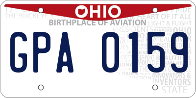 OH license plate GPA0159