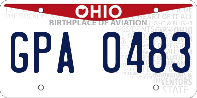 OH license plate GPA0483