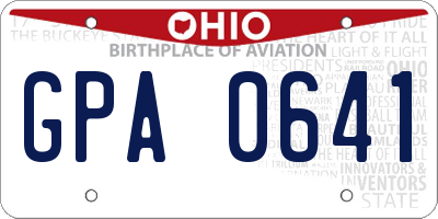 OH license plate GPA0641