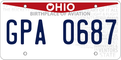 OH license plate GPA0687