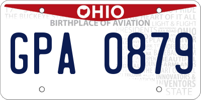 OH license plate GPA0879