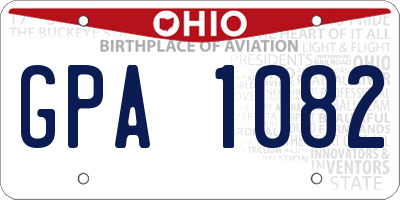 OH license plate GPA1082
