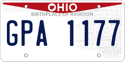 OH license plate GPA1177