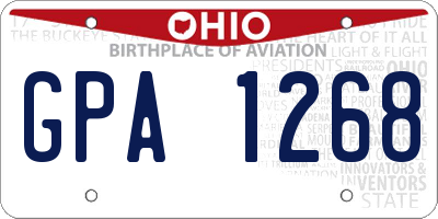 OH license plate GPA1268