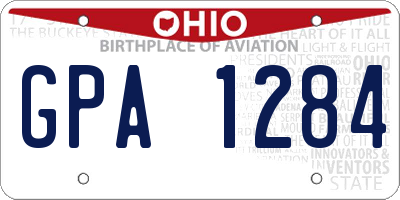 OH license plate GPA1284